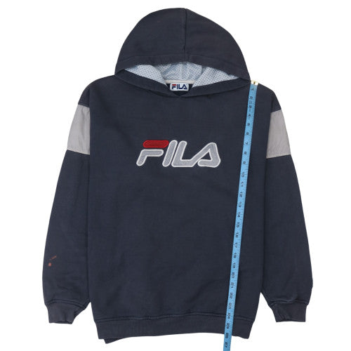 Mens UK Size M FILA Blue Pullover Hoodie
