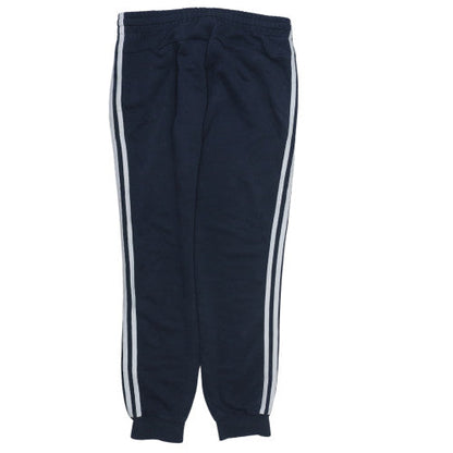Adidas Women's Blue Jogger Trousers M Fleece Elastic Waist