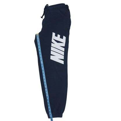 Nike Men's Blue Small Logo Fleece Sweatpants Joggers