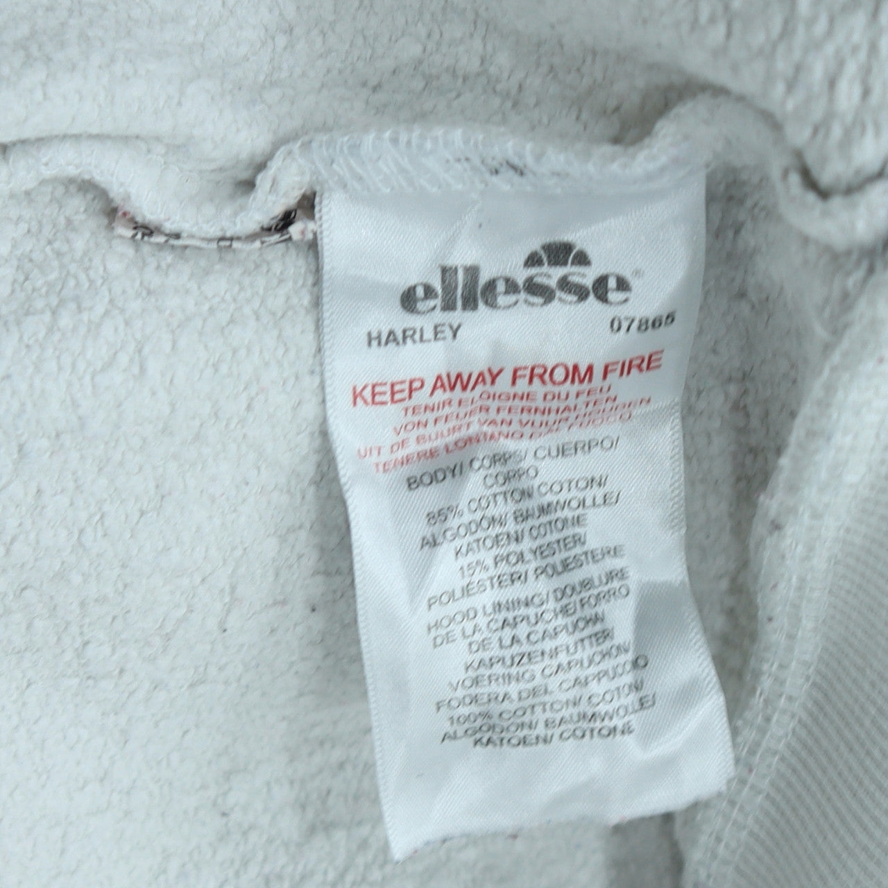 Womens UK Size 10 ellesse White Pullover Hoodie