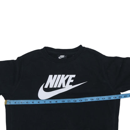 Nike Boys Black XL Sweatshirt Crew Neck Fleece Pullover Logo Print