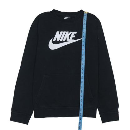Nike Boys Black XL Sweatshirt Crew Neck Fleece Pullover Logo Print