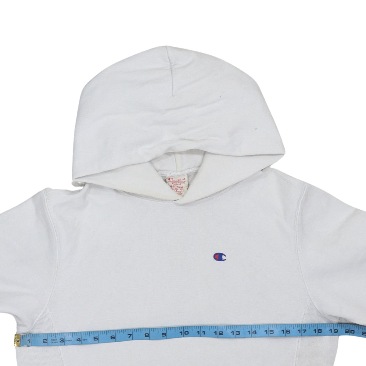 Mens UK Size M Champion White Pullover Hoodie