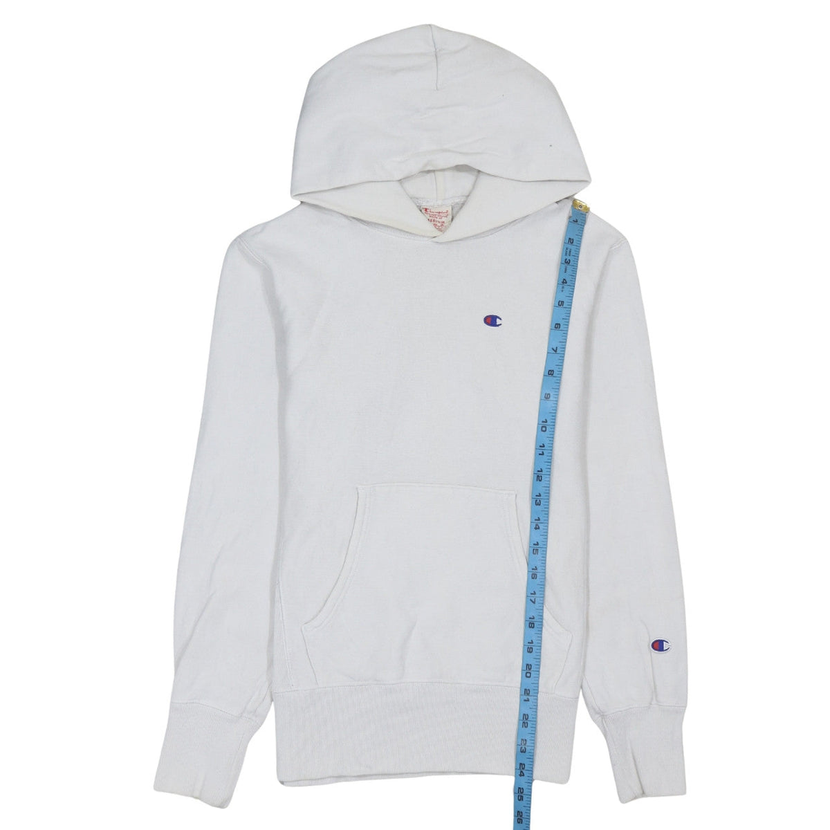 Mens UK Size M Champion White Pullover Hoodie