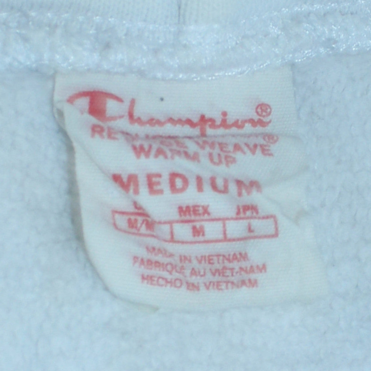 Mens UK Size M Champion White Pullover Hoodie