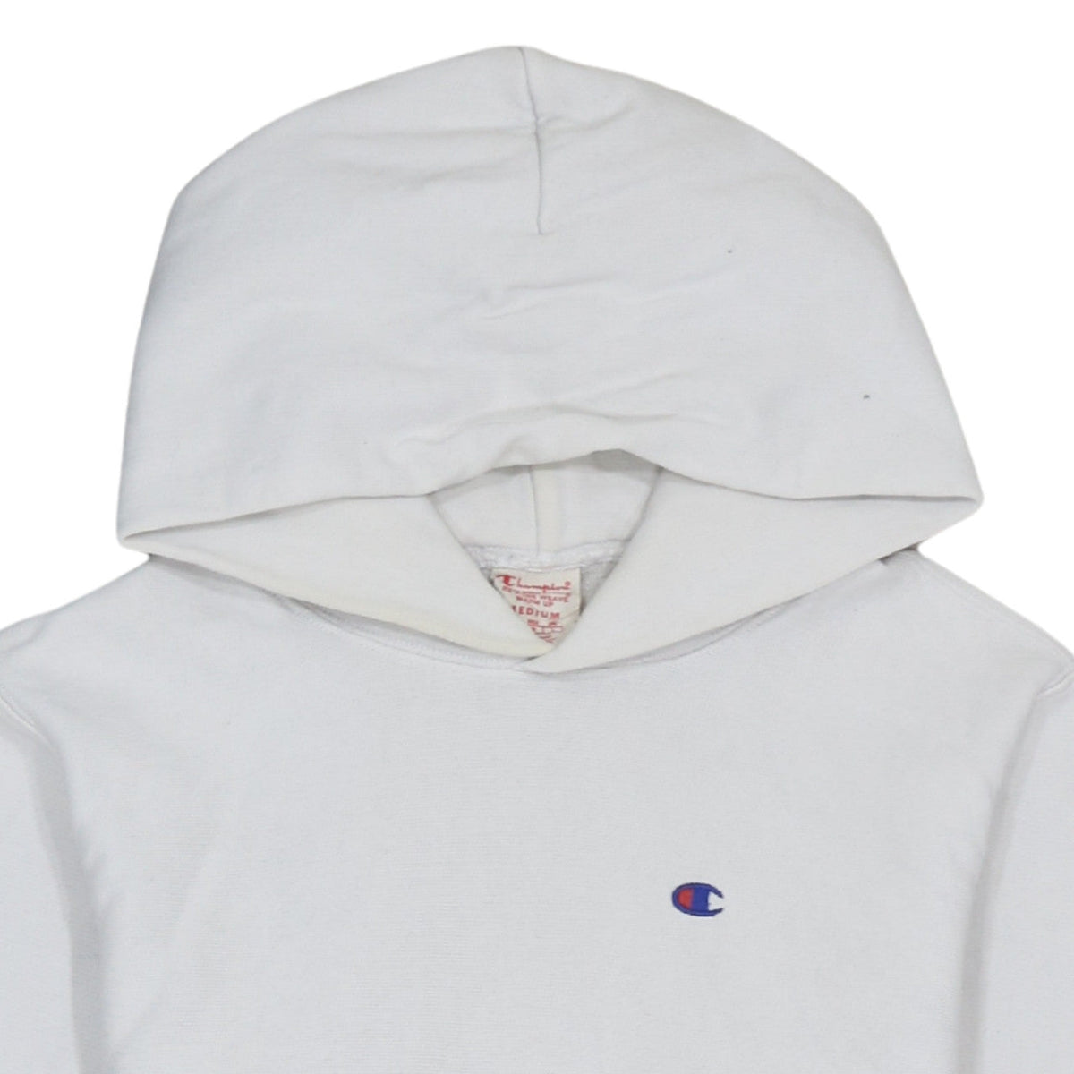 Mens UK Size M Champion White Pullover Hoodie