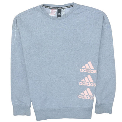 Adidas Girls Grey Crew Neck Pullover Sweatshirt Size 13-14 Years