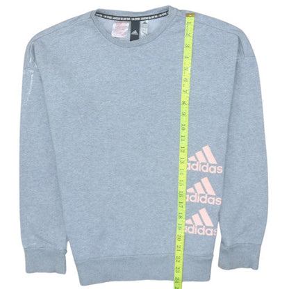 Adidas Girls Grey Crew Neck Pullover Sweatshirt Size 13-14 Years