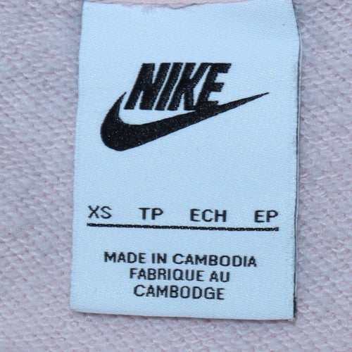 Womens UK Size XS Nike Pink Pullover Hoodie