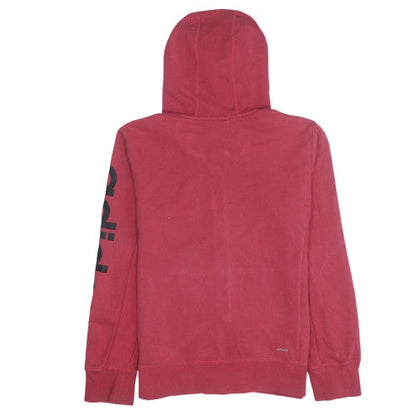 Womens UK Size 10 adidas Red Full Zip Hoodie