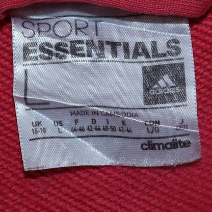 Womens UK Size 10 adidas Red Full Zip Hoodie