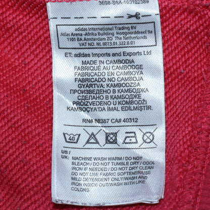 Womens UK Size 10 adidas Red Full Zip Hoodie