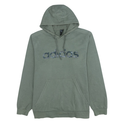 Mens UK Size L adidas Green Pullover Hoodie