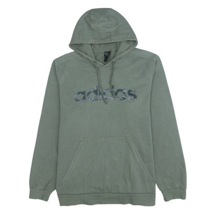 Mens UK Size L adidas Green Pullover Hoodie