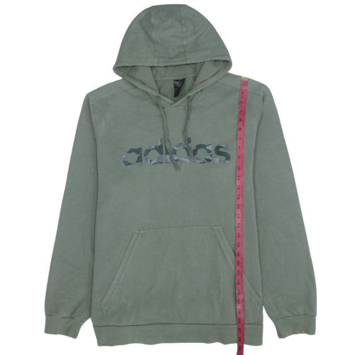 Mens UK Size L adidas Green Pullover Hoodie