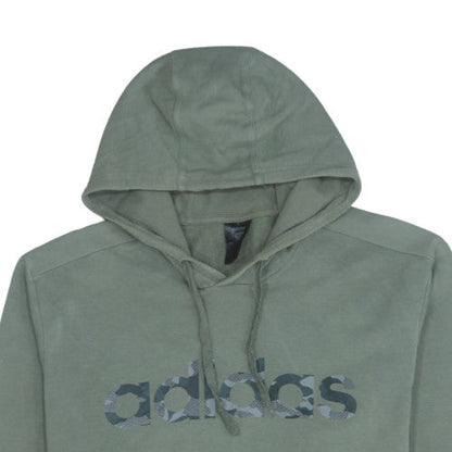 Mens UK Size L adidas Green Pullover Hoodie