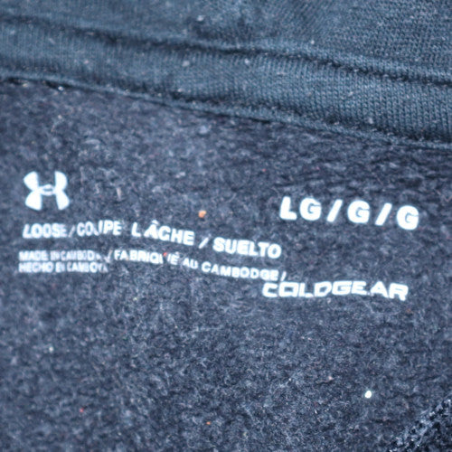Mens UK Size L Under armour Black Pullover Hoodie