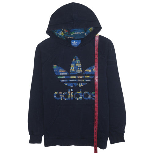 Mens UK Size M adidas Blue Pullover Hoodie
