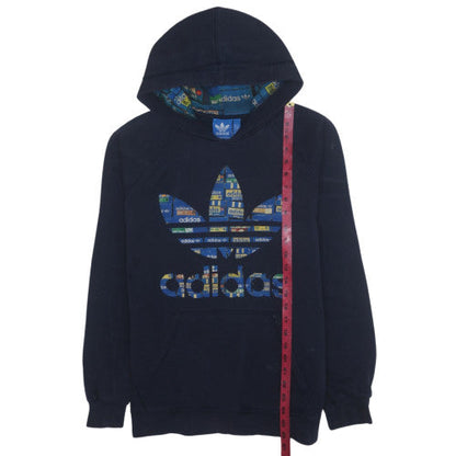 Mens UK Size M adidas Blue Pullover Hoodie