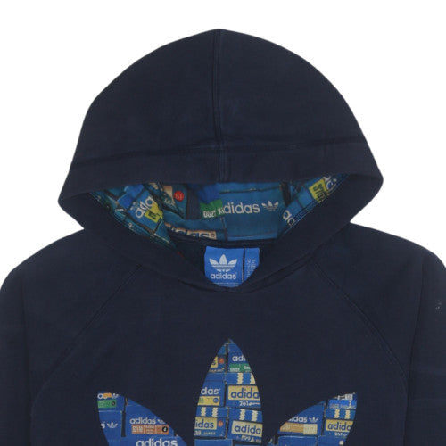 Mens UK Size M adidas Blue Pullover Hoodie