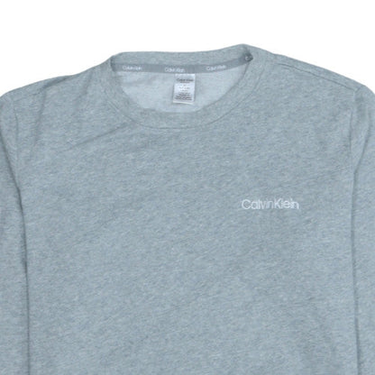 Calvin Klein Women Grey Long Sleeve Pyjama Top M Fleece Sleepwear