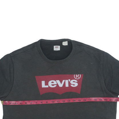 Mens UK Size M Levi's Black Pullover Sweatshirt