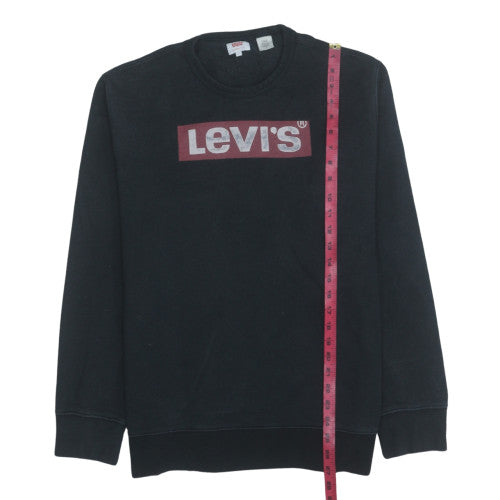 Mens UK Size L Levi's Black Pullover Sweatshirt