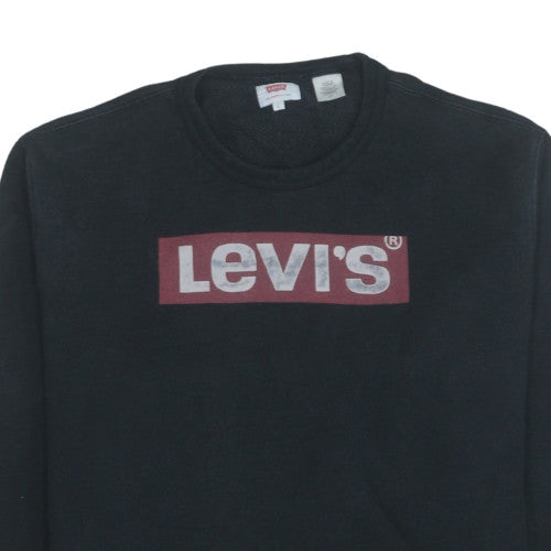 Mens UK Size L Levi's Black Pullover Sweatshirt