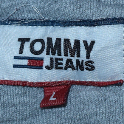 Mens UK Size L Tommy Jeans Grey Pullover Sweatshirt