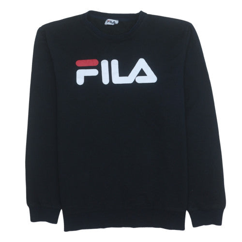 Fila Mens Black XL Crew Neck Pullover Sweatshirt
