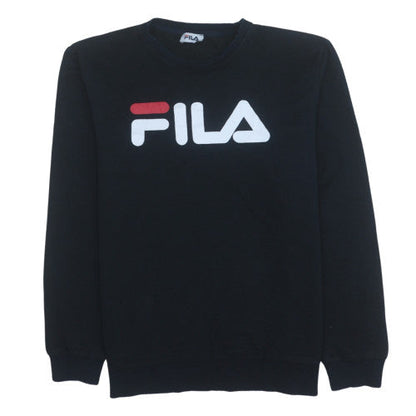 Fila Mens Black XL Crew Neck Pullover Sweatshirt