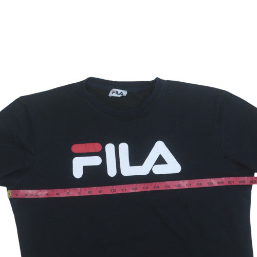 Fila Mens Black XL Crew Neck Pullover Sweatshirt