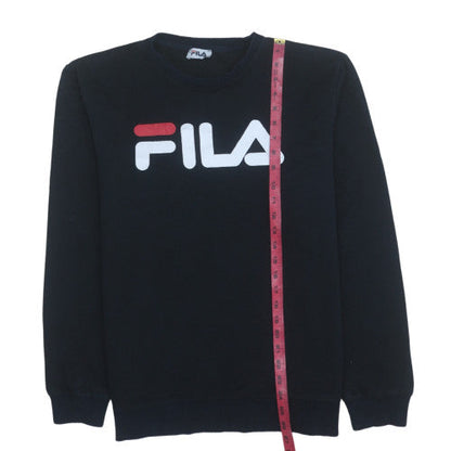 Fila Mens Black XL Crew Neck Pullover Sweatshirt