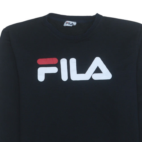 Fila Mens Black XL Crew Neck Pullover Sweatshirt