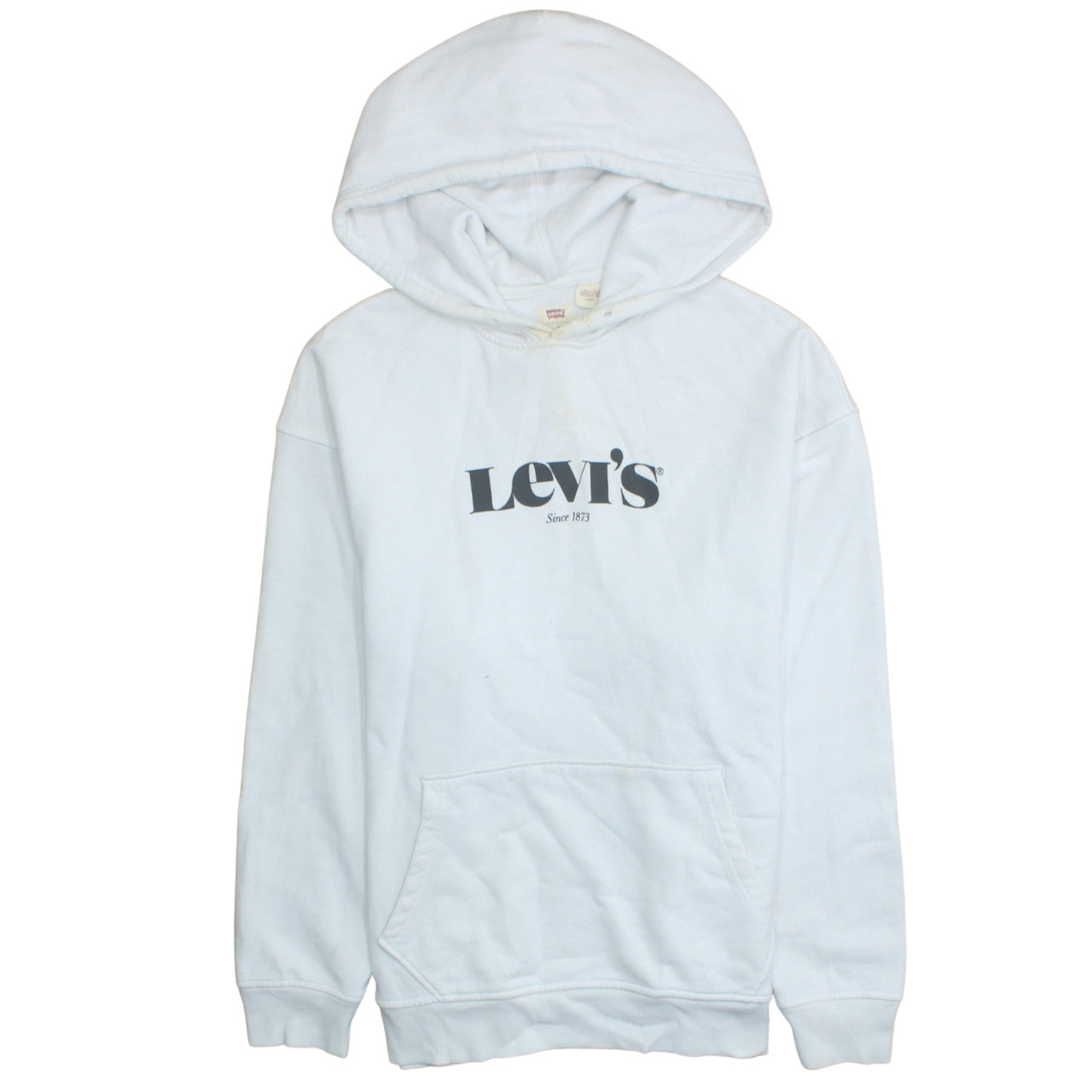 Mens UK Size M Levi's White Pullover Hoodie