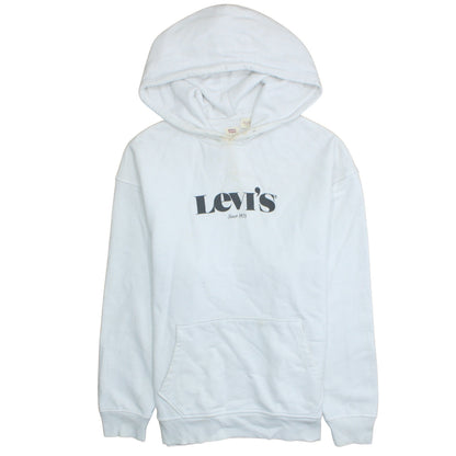 Mens UK Size M Levi's White Pullover Hoodie