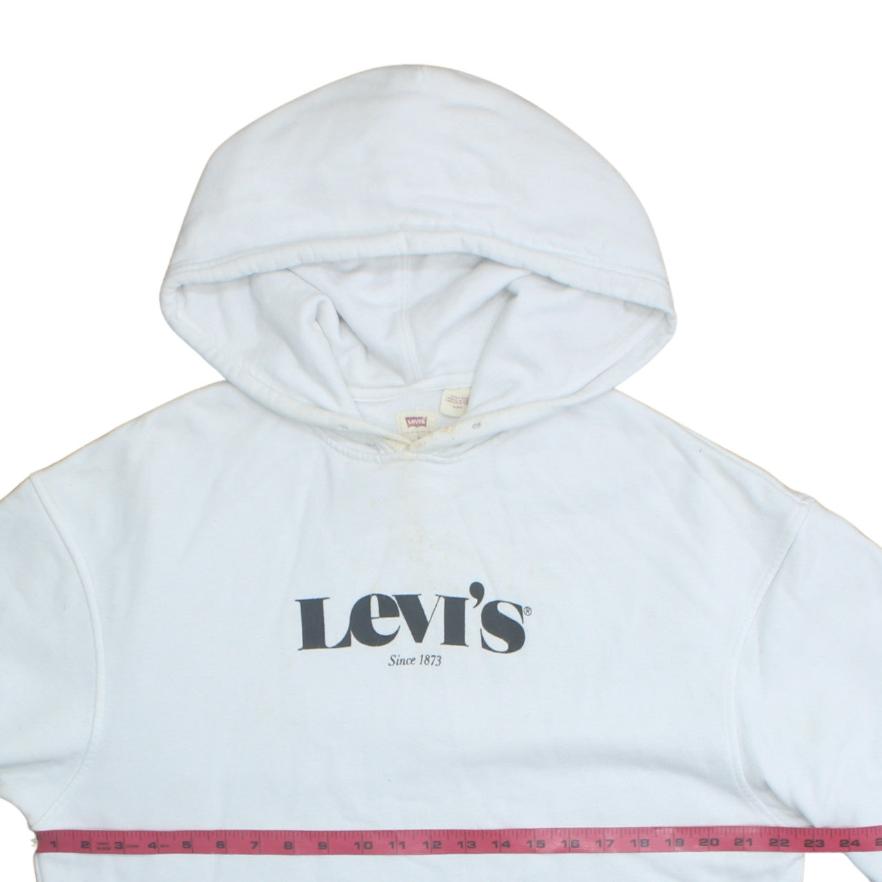 Mens UK Size M Levi's White Pullover Hoodie