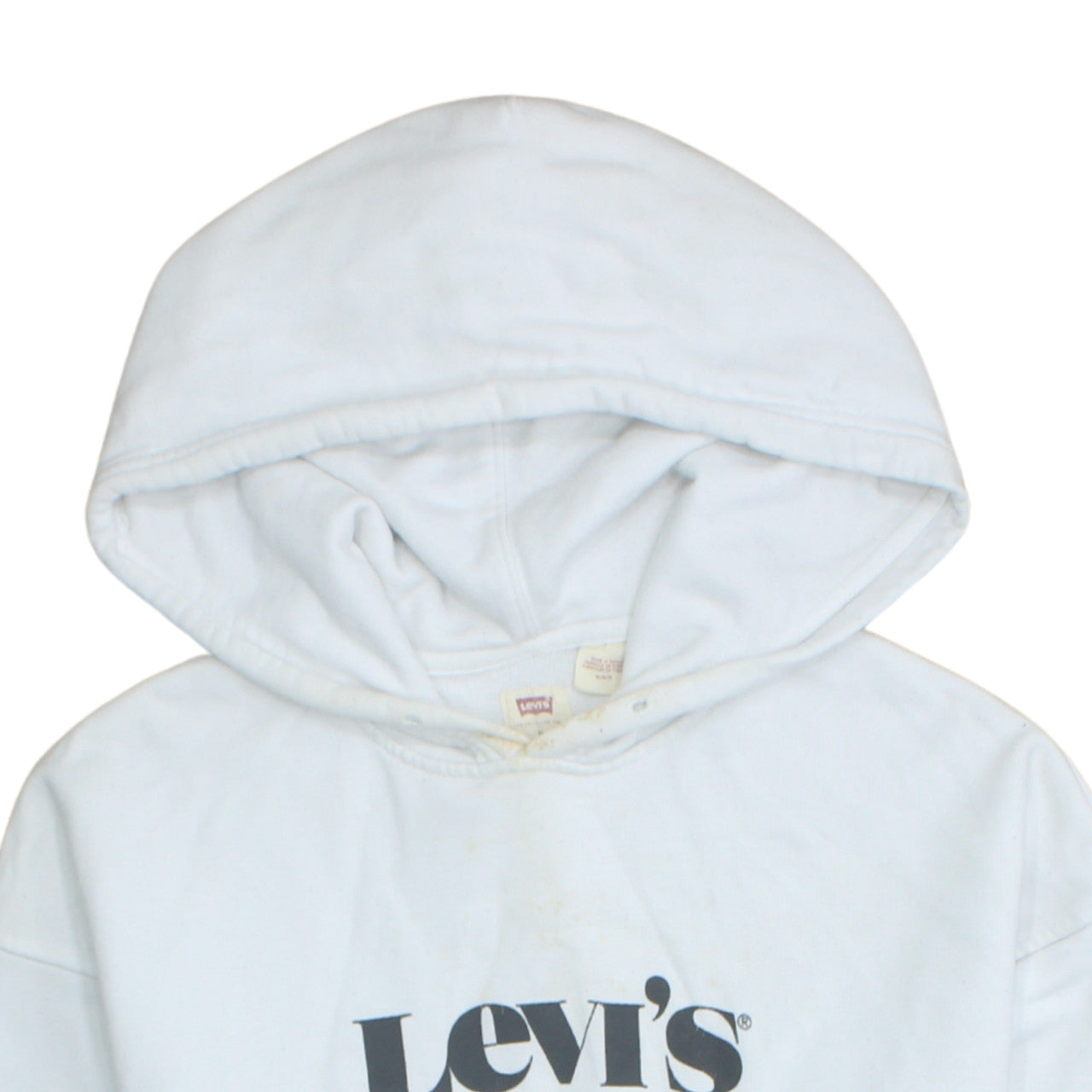 Mens UK Size M Levi's White Pullover Hoodie
