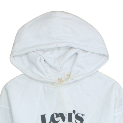 Mens UK Size M Levi's White Pullover Hoodie