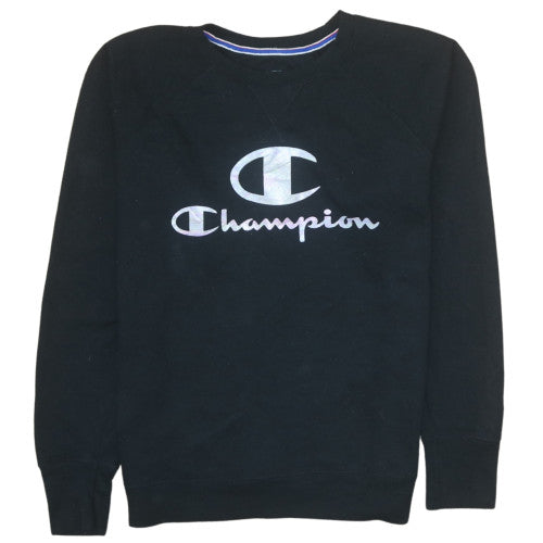 Mens UK Size L Champion Black Pullover Sweatshirt