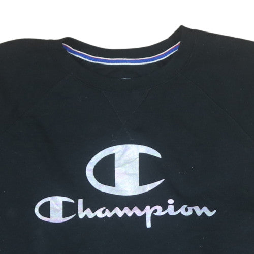 Mens UK Size L Champion Black Pullover Sweatshirt