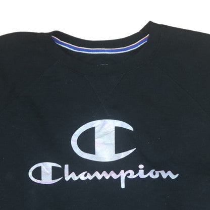 Mens UK Size L Champion Black Pullover Sweatshirt