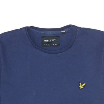 Lyle & Scott Men's Blue Cotton Crew Neck Short Sleeve T-Shirt Size M