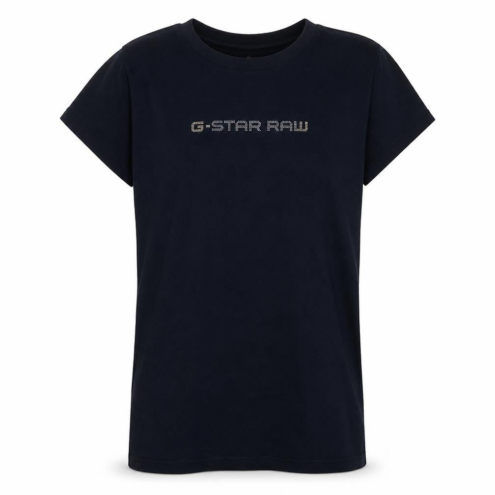 G-Star RAW Womens Blue XL Basic Crew Neck Cotton T-Shirt