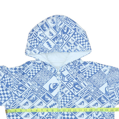 Teens UK Size 12 Quiksilver Blue Full Zip Hoodie