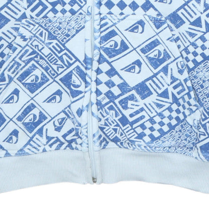 Teens UK Size 12 Quiksilver Blue Full Zip Hoodie