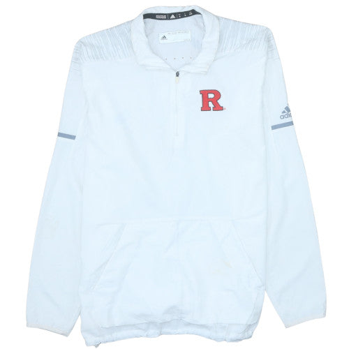 Mens UK Size XL adidas White 1/2 Zip Sweatshirt