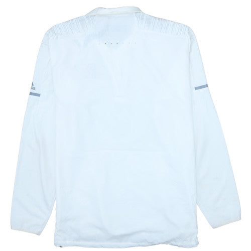 Mens UK Size XL adidas White 1/2 Zip Sweatshirt