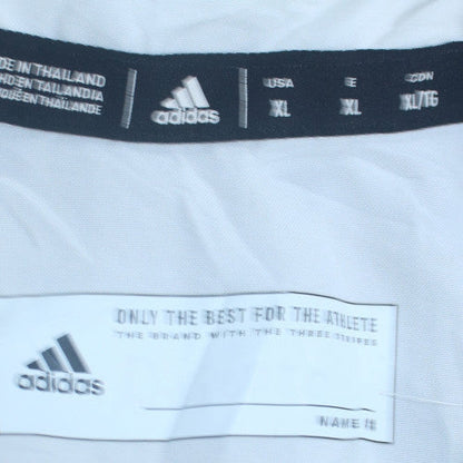 Mens UK Size XL adidas White 1/2 Zip Sweatshirt
