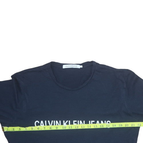 Calvin Klein Jeans Men's Navy Long Sleeve Crew Neck T-Shirt Size M